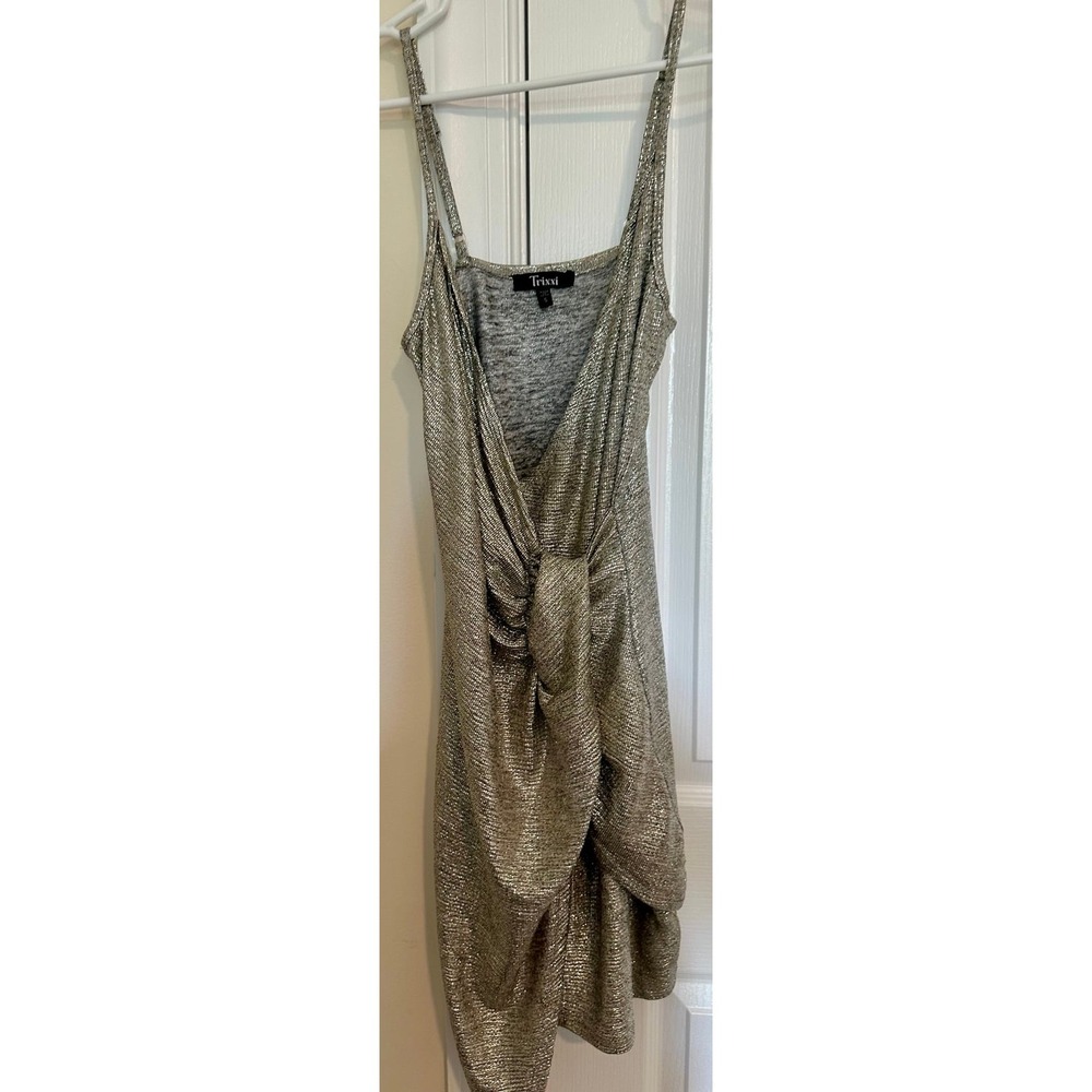 Women's gold‎ shimmery spaghetti strap sundress by Trixxi size small